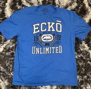 Ecko Unltd. Men's Blue Rhino Graphic Logo T-Shirt Size XXL